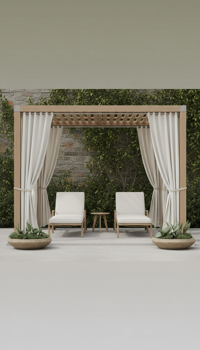 Modular Cabana with Performance Drapes