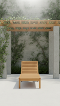 Teak Outdoor Lounge Chair with Sculpted Arms