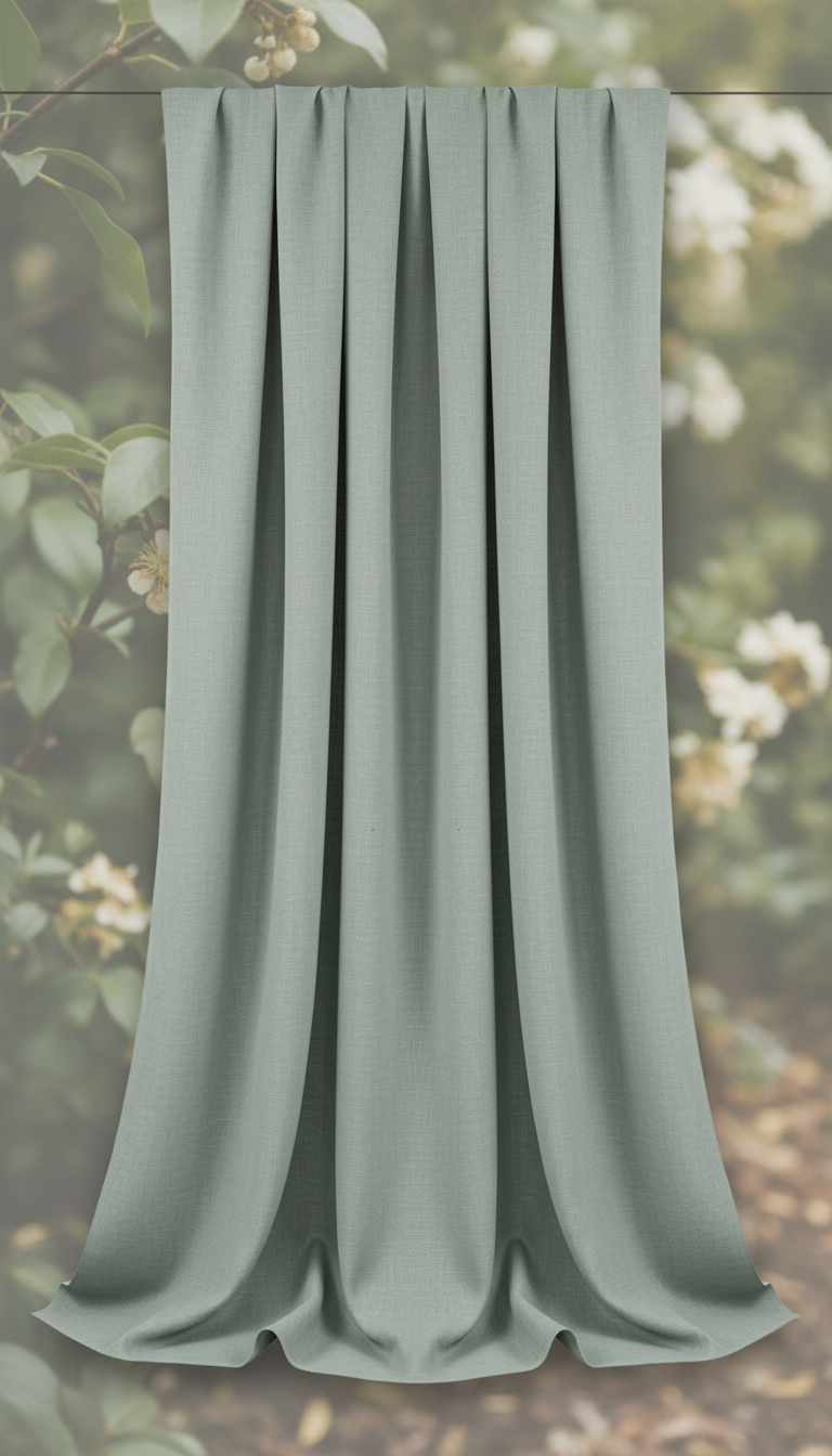 Linen Throw in Celadon Mist Hue